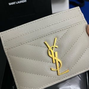 YSL monogramme leather card holder wallet